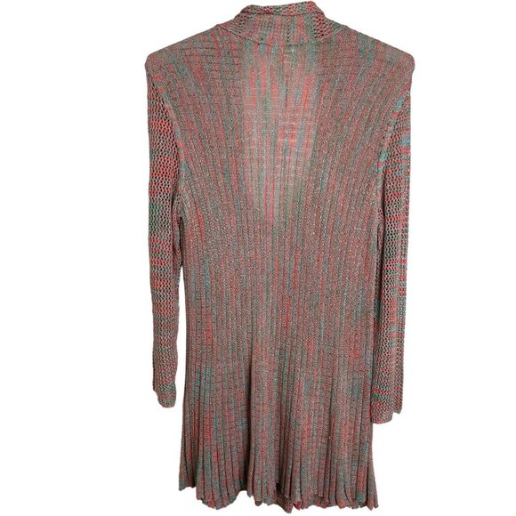 Krazy Kat Womens NWT Pink and Blue Long Line Cardigan with Glitter Size XXL - Picture 2 of 12